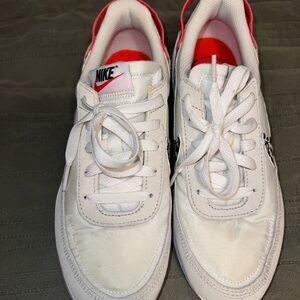 Nike White and Red/orange Athletic Shoes